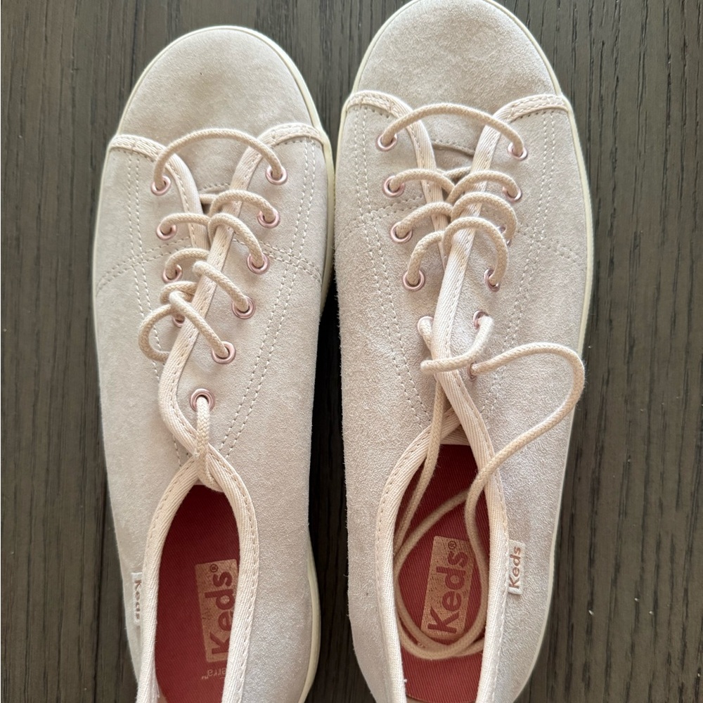 Keds Blush Canvas Lace-Up Sneakers
